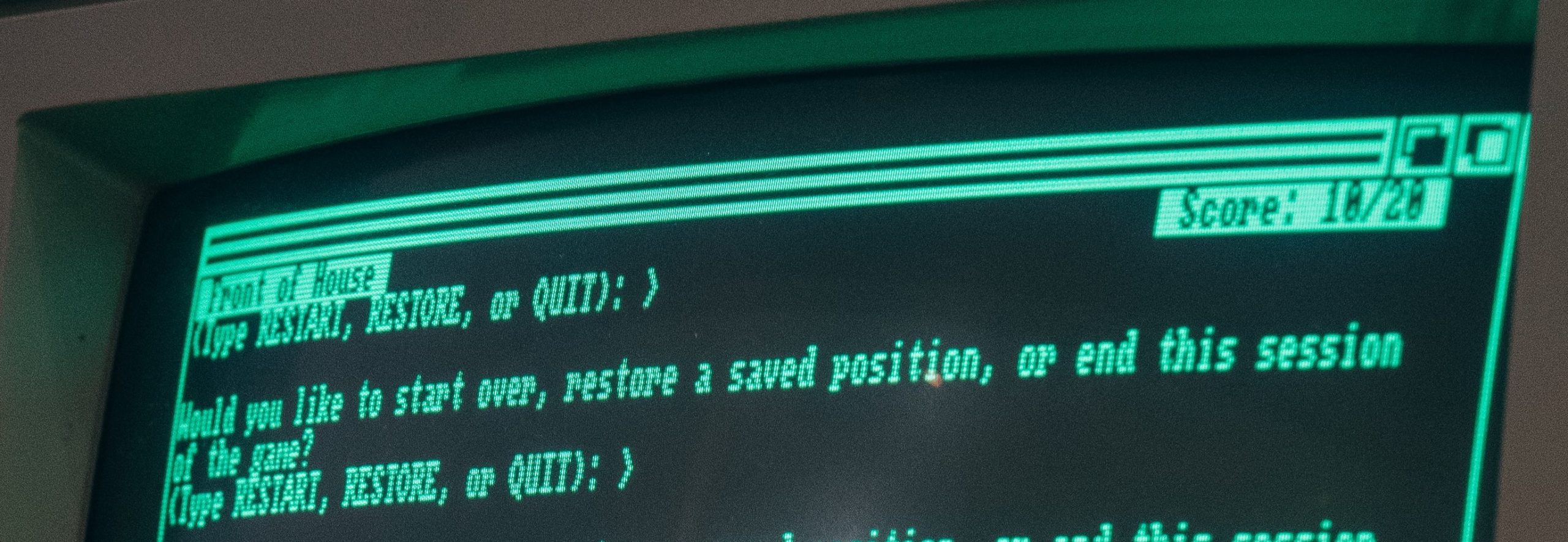 1980s Monochrome CRT computer display